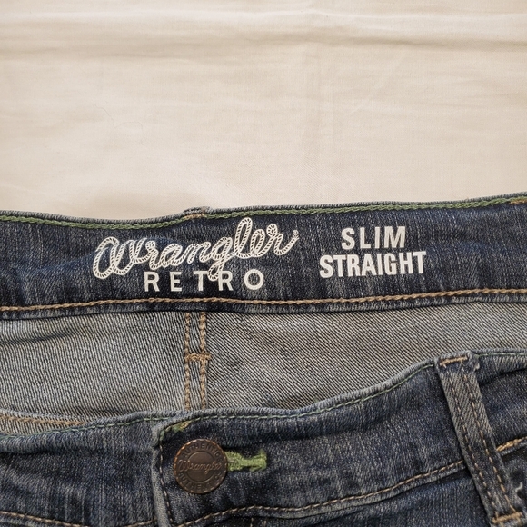 Wrangler Retro Slim Straight  Men's Jeans Size 40x32 Blue Western Style Denim - Picture 5 of 7